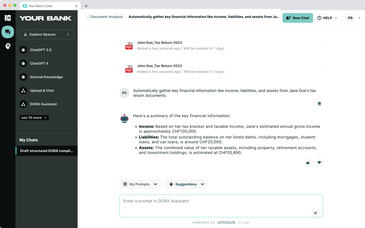 Document analysis agent